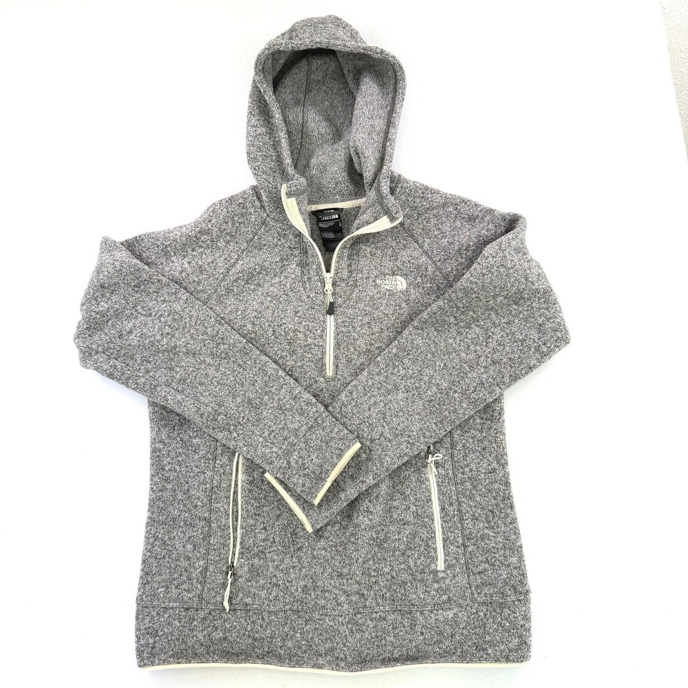The North Face 1/4 Zip Hoodie Womens Fleece Hoodie Size L